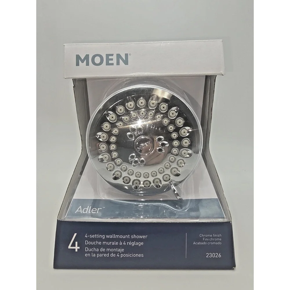 Moen Adler Shower Head 23026 Chrome 4 Setting 3 1/2